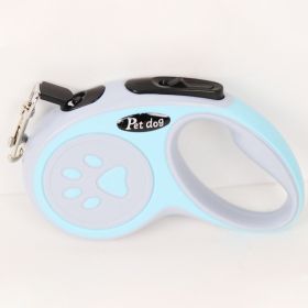 Hand Holding Rope One-click Brake For Walking The Dog Retractable Leash Hand Holding Rope (Option: Blue 3 M)