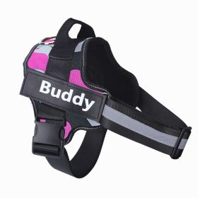 Dog Harness No Pull Reflective Breathable Adjustable Pet (Option: Camouflage Pink-S)