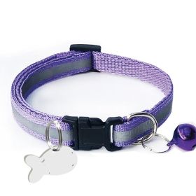 Nylon Reflective Collar Dog Cat (Option: Purple-XS)