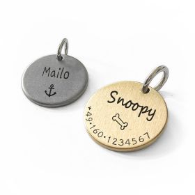 Pet Loss Prevention Tag For Going Out (Option: Steel-23mm)