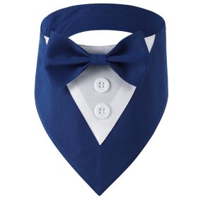 Pet Tie Banquet Suit Triangular Binder (Option: Blue-S)