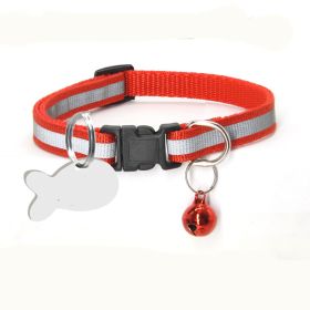 Nylon Reflective Collar Dog Cat (Option: Red-XS)