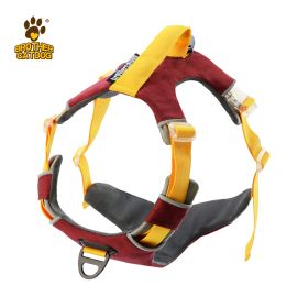 Dog Night Reflective Training Vest Chest Strap (Option: Wine Red-M)