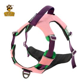 Dog Night Reflective Training Vest Chest Strap (Option: Barbie Pink-M)