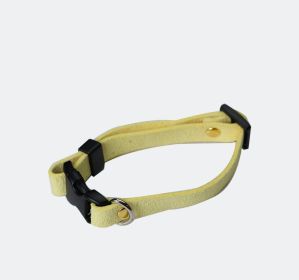 Pet Supplies Pet Cat Dog Accessories Bow Collar Diy Collar Korean Velvet Adjustable (Option: Light Yellow-L)