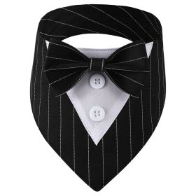 Pet Tie Banquet Suit Triangular Binder (Option: Striped Black-L)