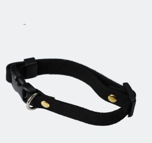 Pet Supplies Pet Cat Dog Accessories Bow Collar Diy Collar Korean Velvet Adjustable (Option: Black-XL)