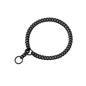 Pet Supplies Stainless Steel Drag Chain Double Ring (Option: Black-70cm)