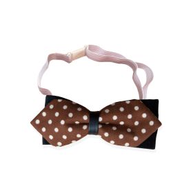 Dog Cute Fashion Bow Tie Handmade Bow Collar (Option: Caramel Polka Dot-M)