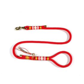 Dog Hand Holding Rope Anti Breaking Loose Collar (Option: Sling Cinnabar Red-Large)