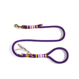 Dog Hand Holding Rope Anti Breaking Loose Collar (Option: Sling Orange Purple-Large)