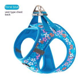 Fashion Small Dog Teddy Vest (Option: Blue Flower Sea-2XS)